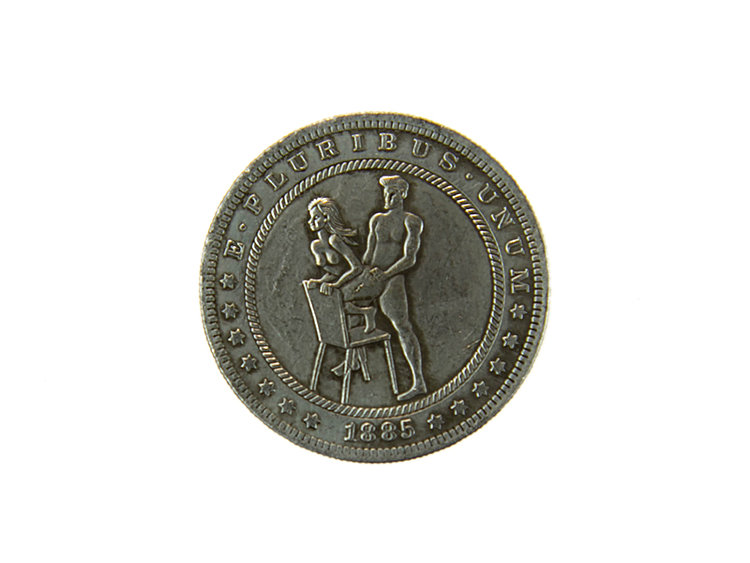Hobo Nickel №9, монета 1 доллар США 1885 год, копия, 39 мм